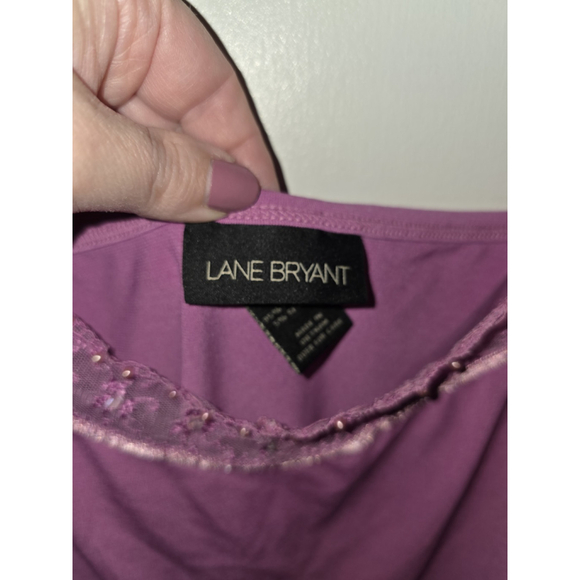 Lane Bryant Cami Y2k Sequin Spaghetti Strap Pink Size 14/16 - Picture 3 of 11